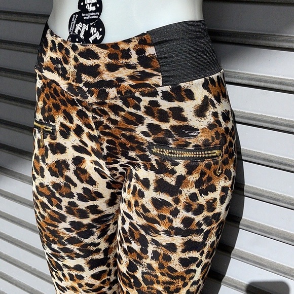 Soho Girls Animal Print Pants One Size Fits All - Picture 4 of 12